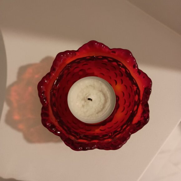 Vintage 1974 red hobnail fairy lamp light - Picture 5 of 9